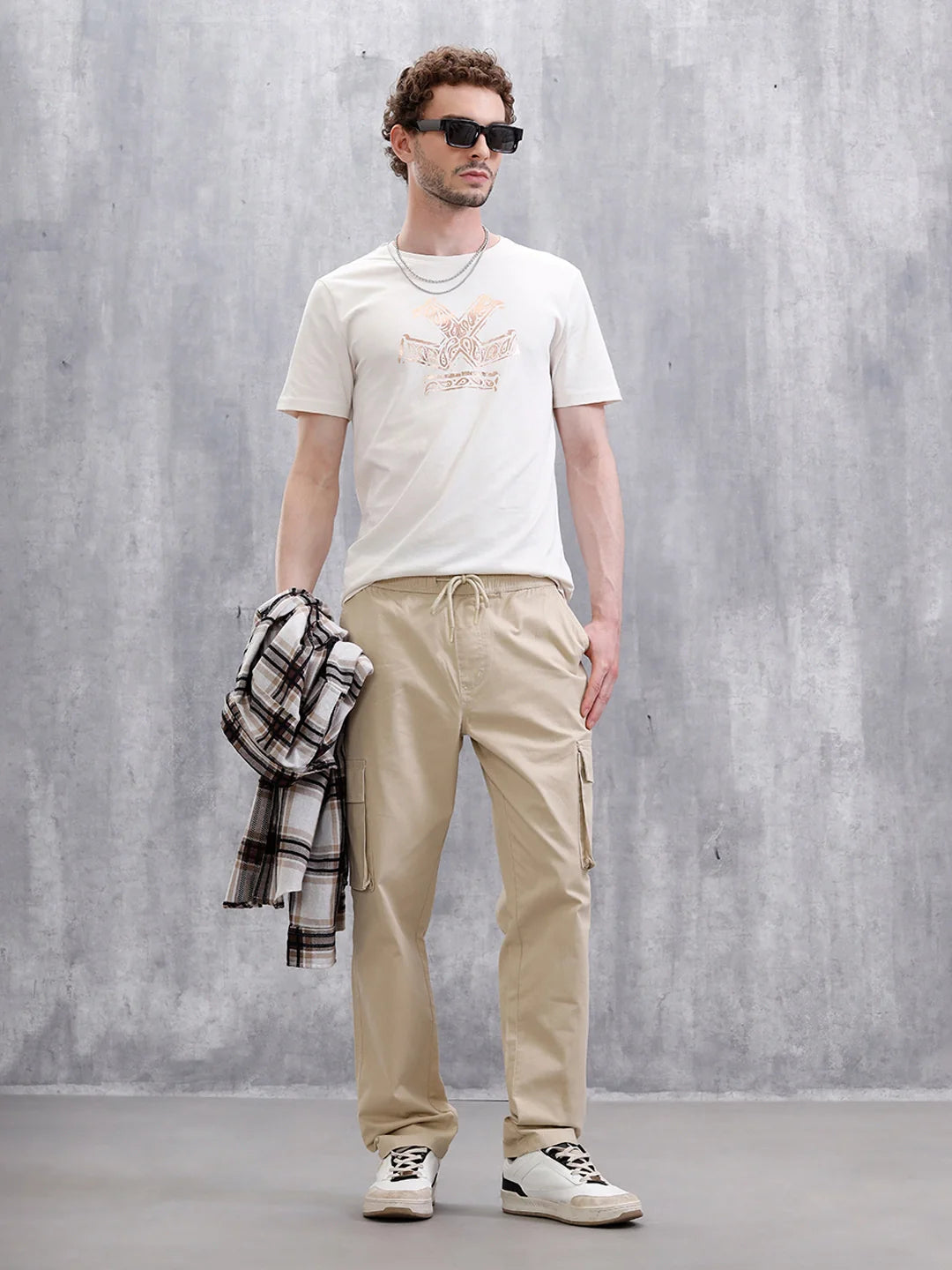 Solid Straight Fit Jeans | Off White