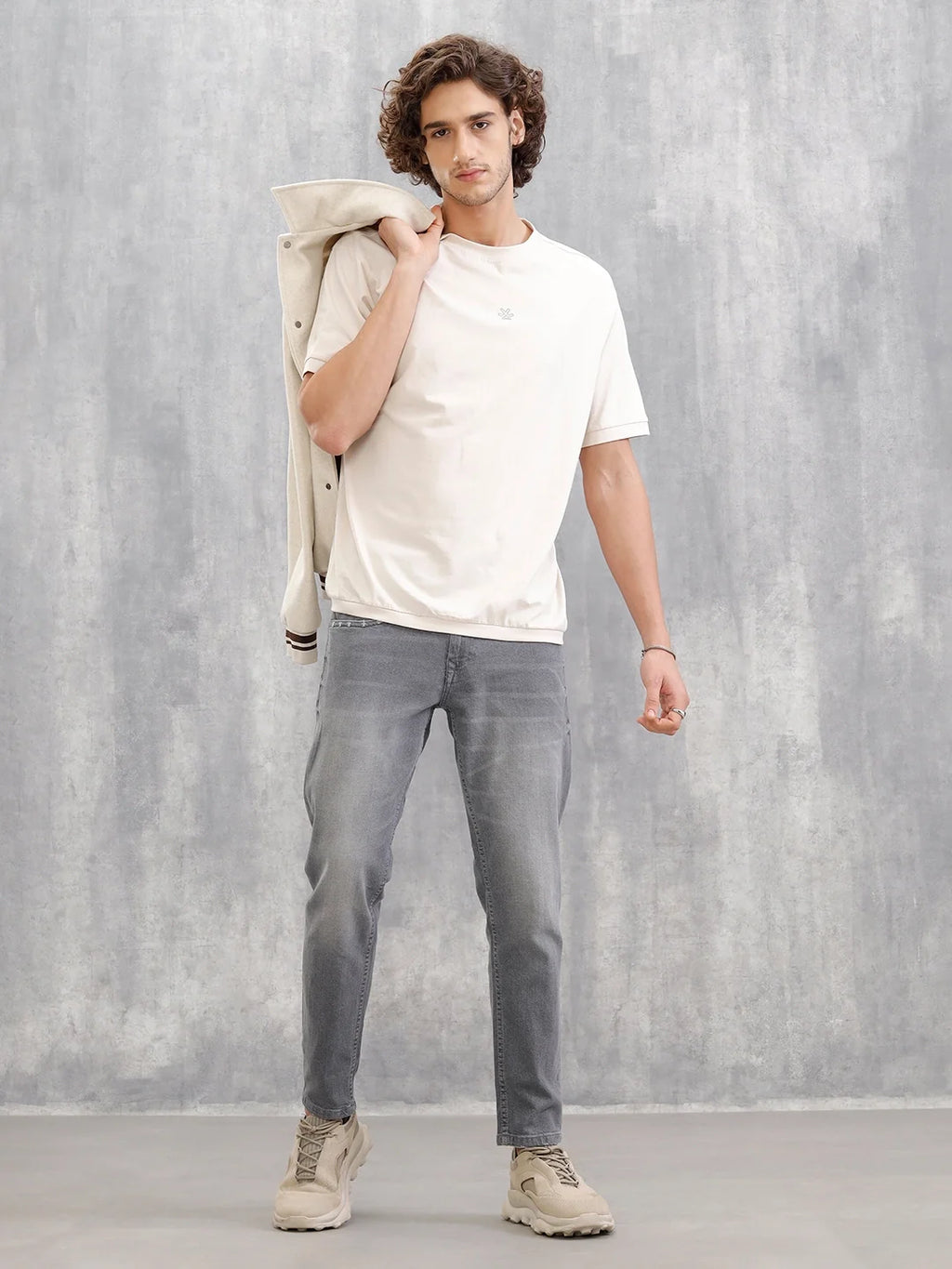Low Fade Skinny Crop Jeans | Grey