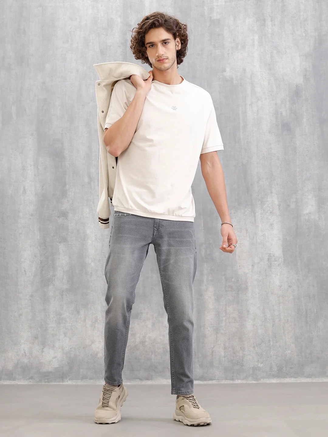 Low Fade Skinny Crop Jeans | Grey