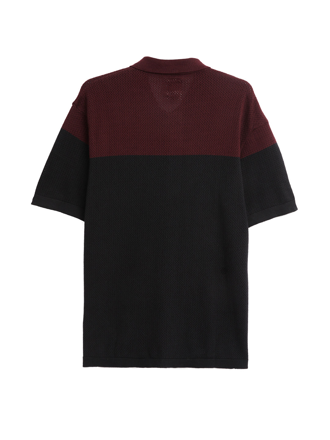 Colour-Blocked Flat Knit Shirt