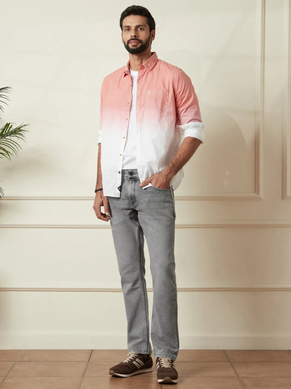 Washed Straight Fit Jeans | Grey