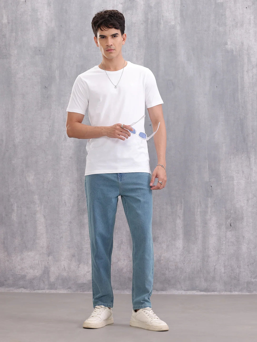 Solid Slim Fit T-Shirt | White