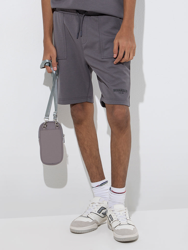 Y&F Kids Grey Mid-Rise Shorts