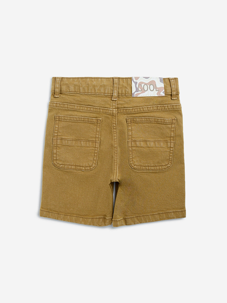 HOP Kids Mustard Mid-Rise Denim Shorts