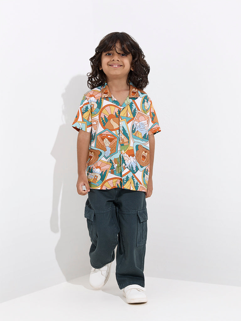 HOP Kids Multicolour Printed Shirt