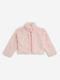 Y&F Kids Light Pink Faux Fur Jacket