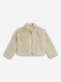Y&F Kids Beige Faux Fur Jacket