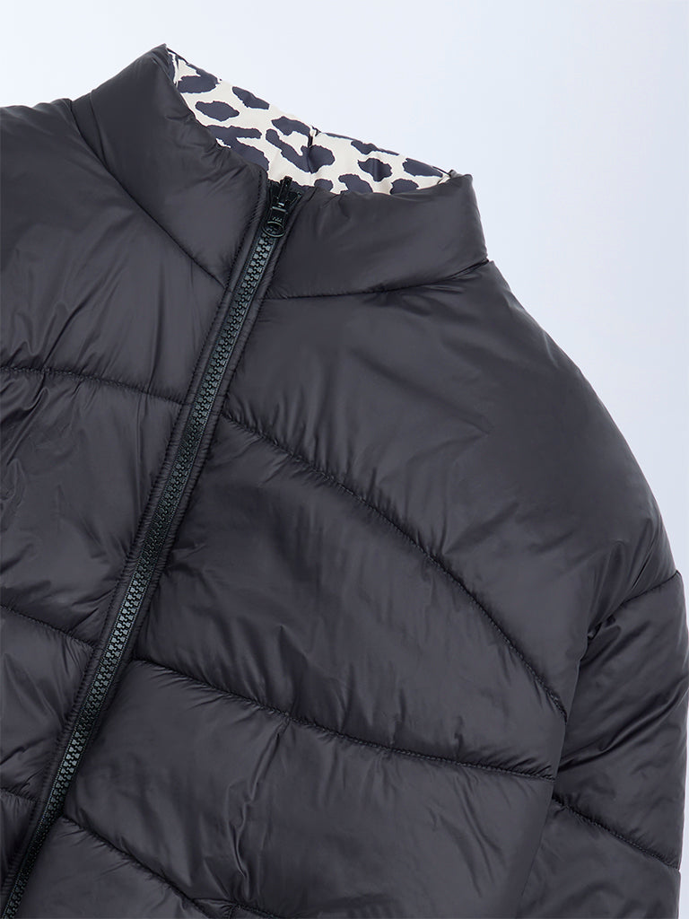 Y&F Kids Black Quilted Puffer Jacket