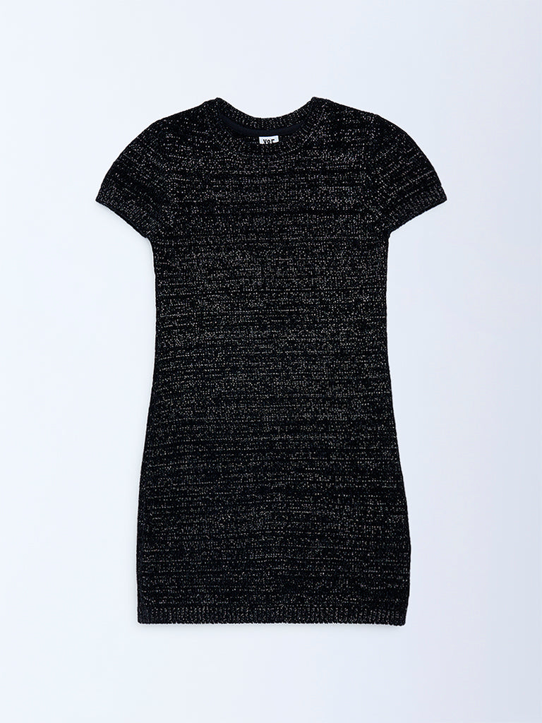 Y&F Kids Black Knitted Bodycon Dress