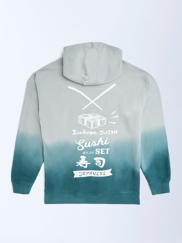 Y&F Kids Sage Ombre Cotton Hoodie