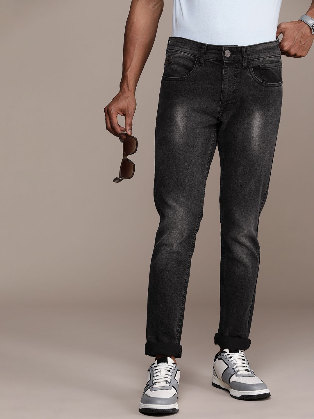 Striking Slim Fit Light Fade Stretch Jeans