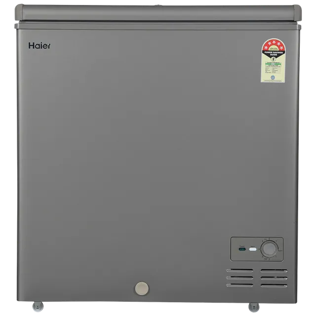 Haier Titanium 225 Litres 5 Star Single Door Deep Freezer (Stabilizer Free Operation, HFC-225SME5, Grey)
