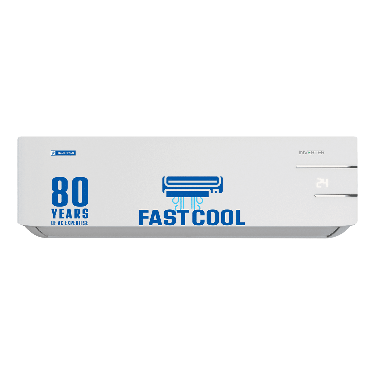 Blue Star Y Series 5 in 1 Convertible 1 Ton 3 Star Inverter Split AC with Dust Filter (Copper Condenser, IE312YNU)