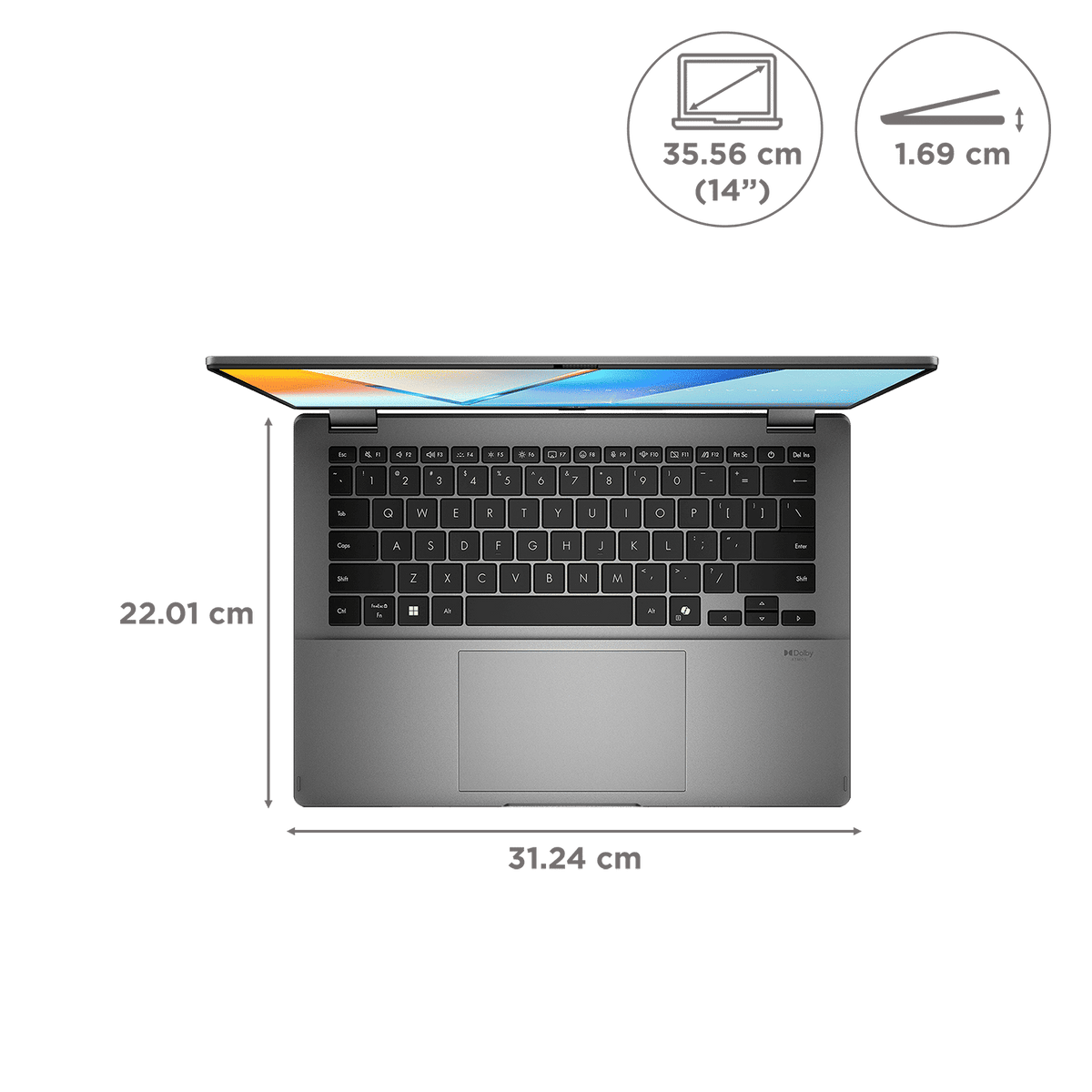ASUS Vivobook 14 Flip Intel Core Ultra 5 Touchscreen 2-in-1 Laptop (16GB, 512GB SSD, Windows 11 Home, 14 inch OLED Display, MS Office Home 2024 & MS 365 Basic, Matte Gray, 1.57 KG)