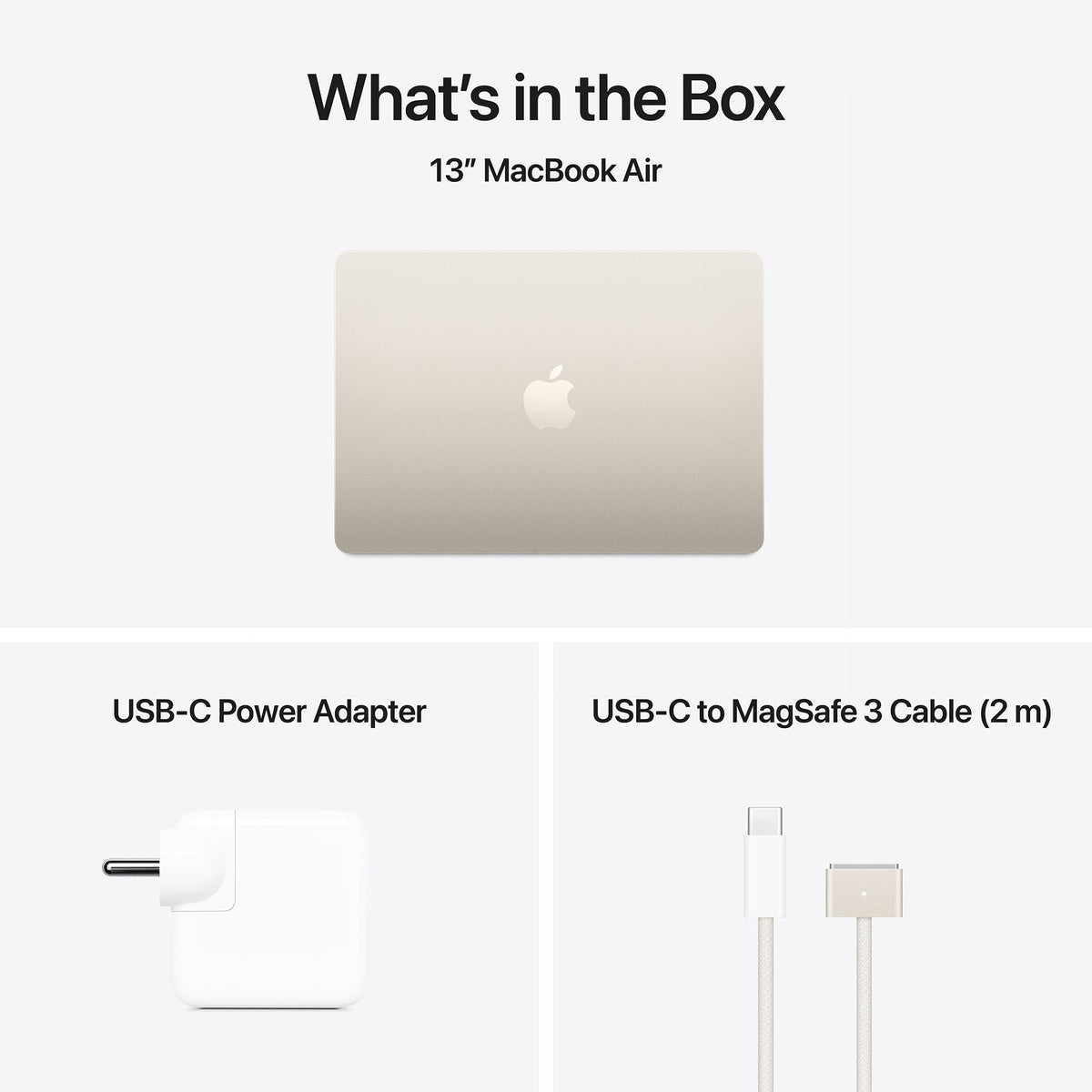 Apple MacBook Air (13.6 inch, M4, 16GB, 256GB, macOS, Starlight)