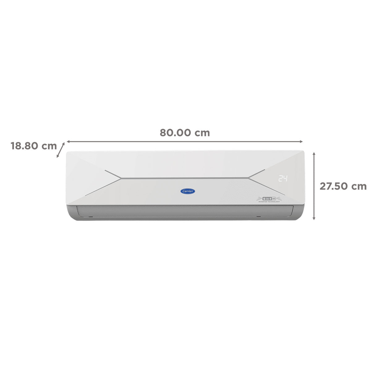 Carrier ESTER EDGE FXi 6 in 1 Convertible 1 Ton 3 Star Inverter Split Smart AC with Wi-Fi Supported (Copper Condenser, CAI12EE3R35W0)