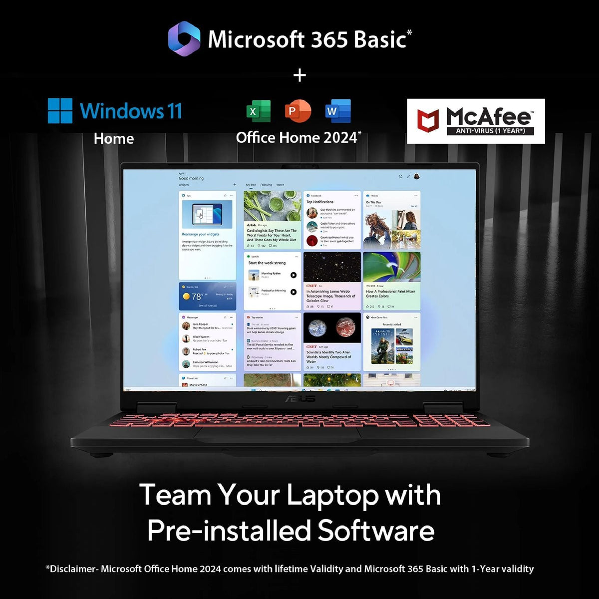 ASUS TUF F16 FX608JH-RV057WS Intel Core i5 13th Gen Gaming Laptop (16GB, 1TB SSD, Windows 11 Home, 8GB Graphics, 16 inch 165 Hz FHD+ WUXGA Display, NVIDIA GeForce RTX 5050, MS Office Home 2024, Jaeger Gray, 2.20 KG)