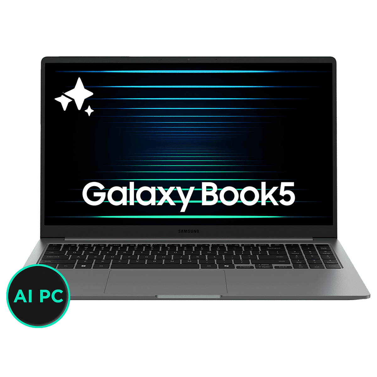 SAMSUNG Galaxy Book5 Intel Core Ultra 5 Thin & Light Laptop (16GB, 512GB SSD, Windows 11 Home, 15.6 inch Full HD IPS Display, MS Office Home 2024, Gray, 1.55 KG)