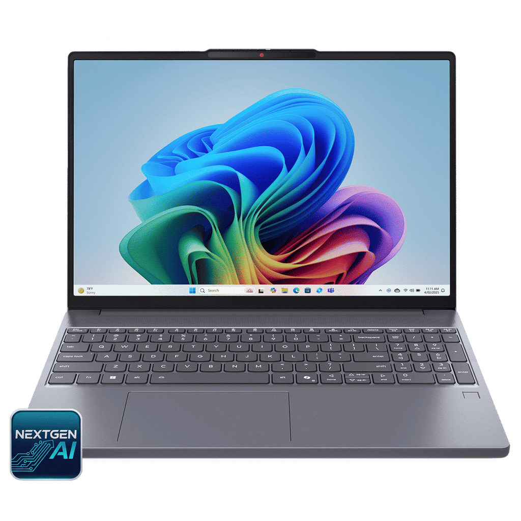Lenovo IdeaPad Slim 3 15Q8X10 Qualcomm Snapdragon X Thin & Light Laptop (16GB, 512GB SSD, Windows 11 Home, 15.3 inch WUXGA Display, MS Office Home 2024, Luna Grey, 1.55 KG)