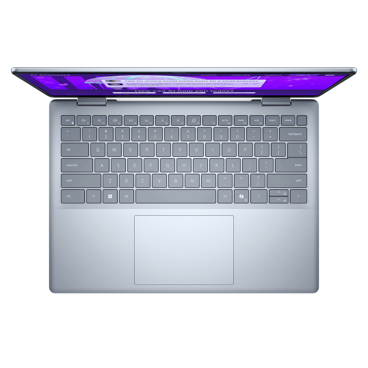 Dell 14 Plus Intel Core Ultra 5 Laptop (16GB, 512GB SSD, Windows 11 Home, 14 inch WVA IPS Display, MS Office 2024, Ice Blue, 1.53 KG)