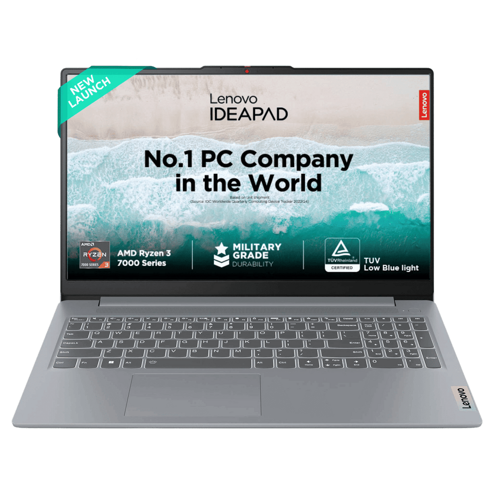 Lenovo IdeaPad Slim 3 15AMN8 AMD Ryzen 3 Laptop (8GB RAM, 512GB SSD, Windows 11 Home, 15.6 inch Full HD TN Display, MS Office Home 2024, Arctic Grey, 1.62 KG)