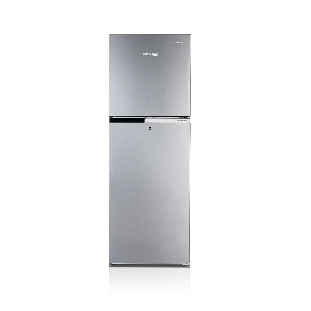 Voltas Beko RFF295C/WPXIR0I0000GD 250L 3 Star Frost Free Double Door Refrigerator (Brushed Silver)