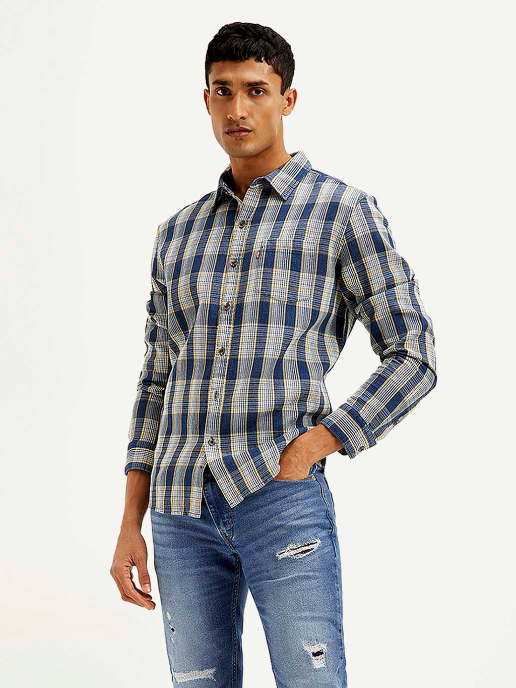Men's Checkered Slim Fit Shirt