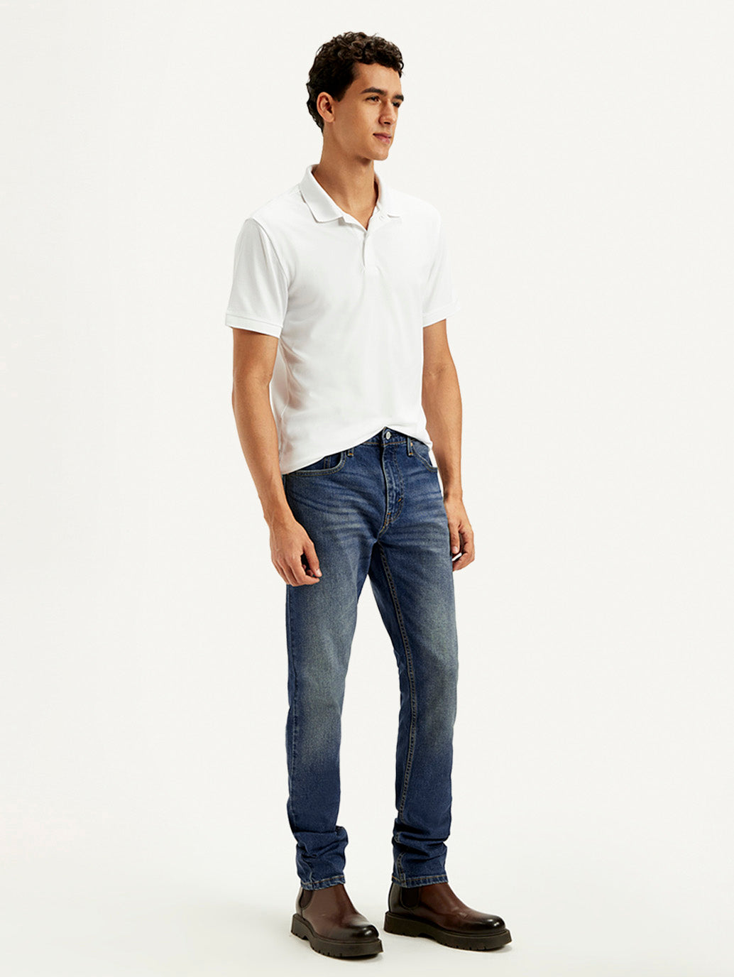 Men's 512 Blue Slim Tapered Fit Mid Rise Jeans