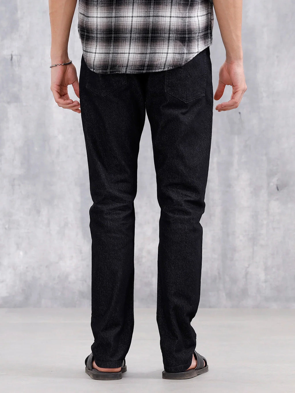 Casual Men Slim Fit Jeans | Black