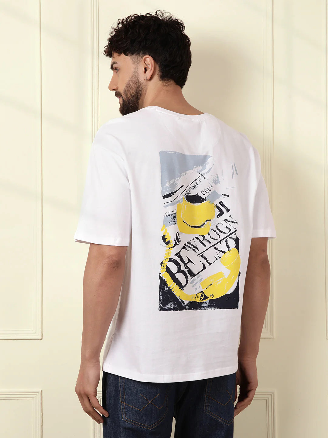 Be Lazy White Oversized T-Shirt