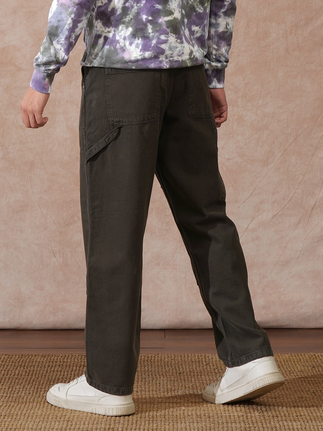 Carpenter Style Loose Fit Trouser | Brown