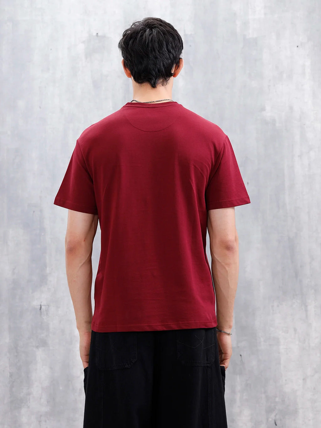 Men’s Wrogn Logo Appliqued Graphic Tee | Maroon
