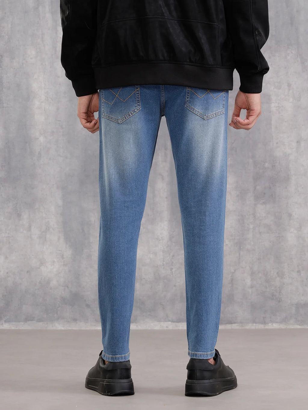 Skinny Crop Mid Wash Jeans I Blue