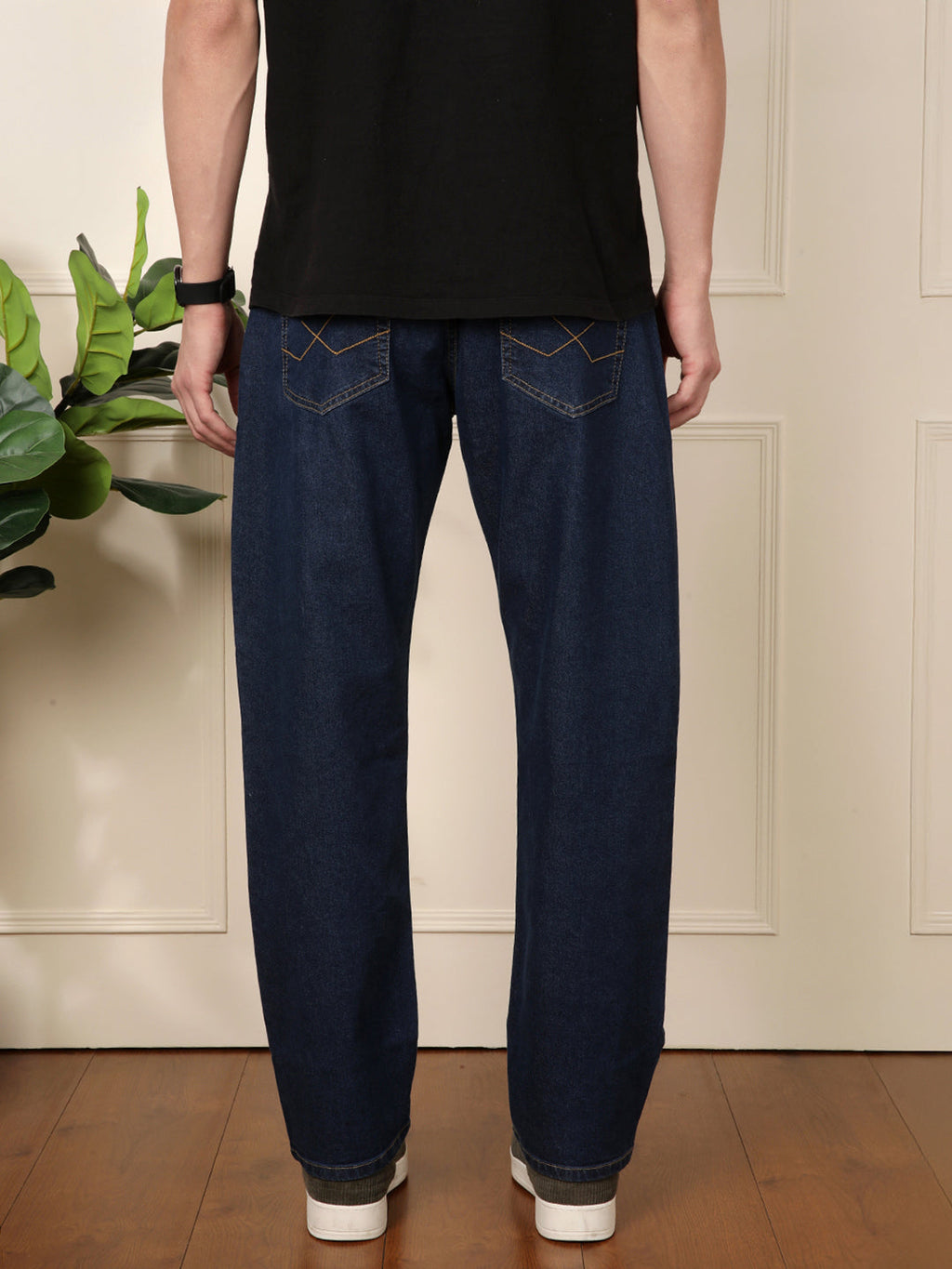 Dark Blue Regular Fit Denim Jeans