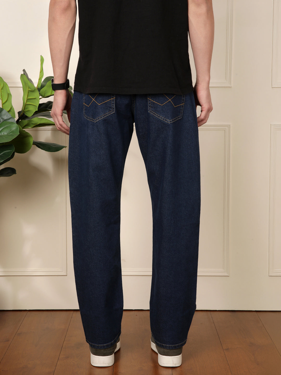 Dark Blue Regular Fit Denim Jeans