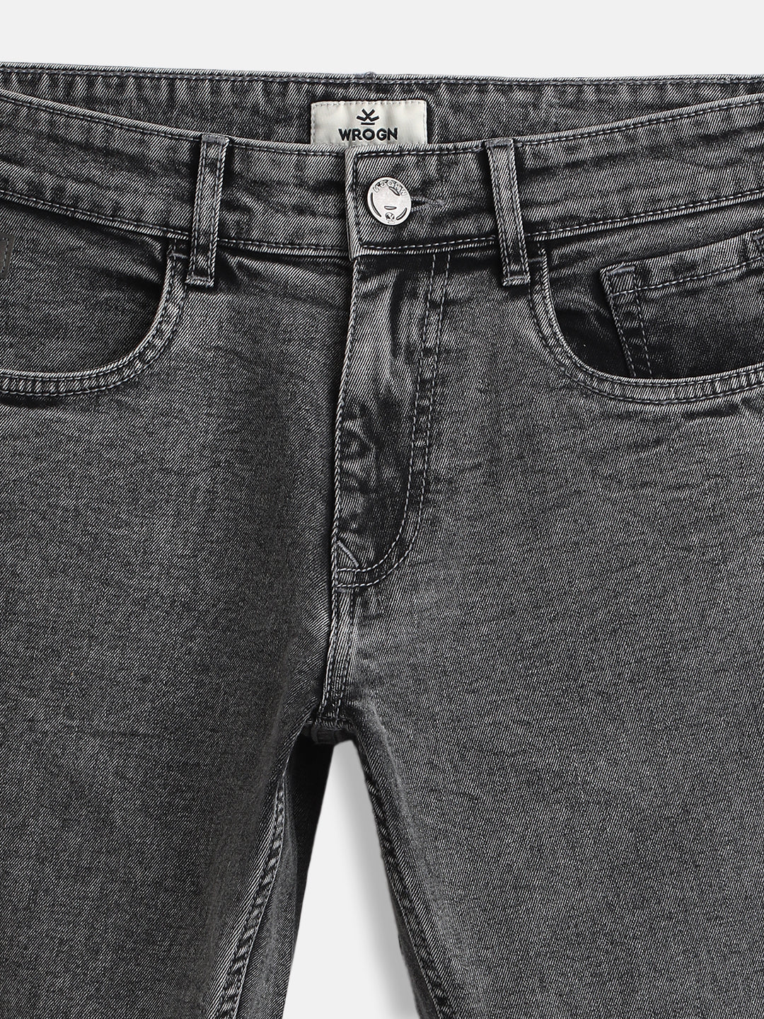 Charcoal Washed Slim Fit Jeans | Grey