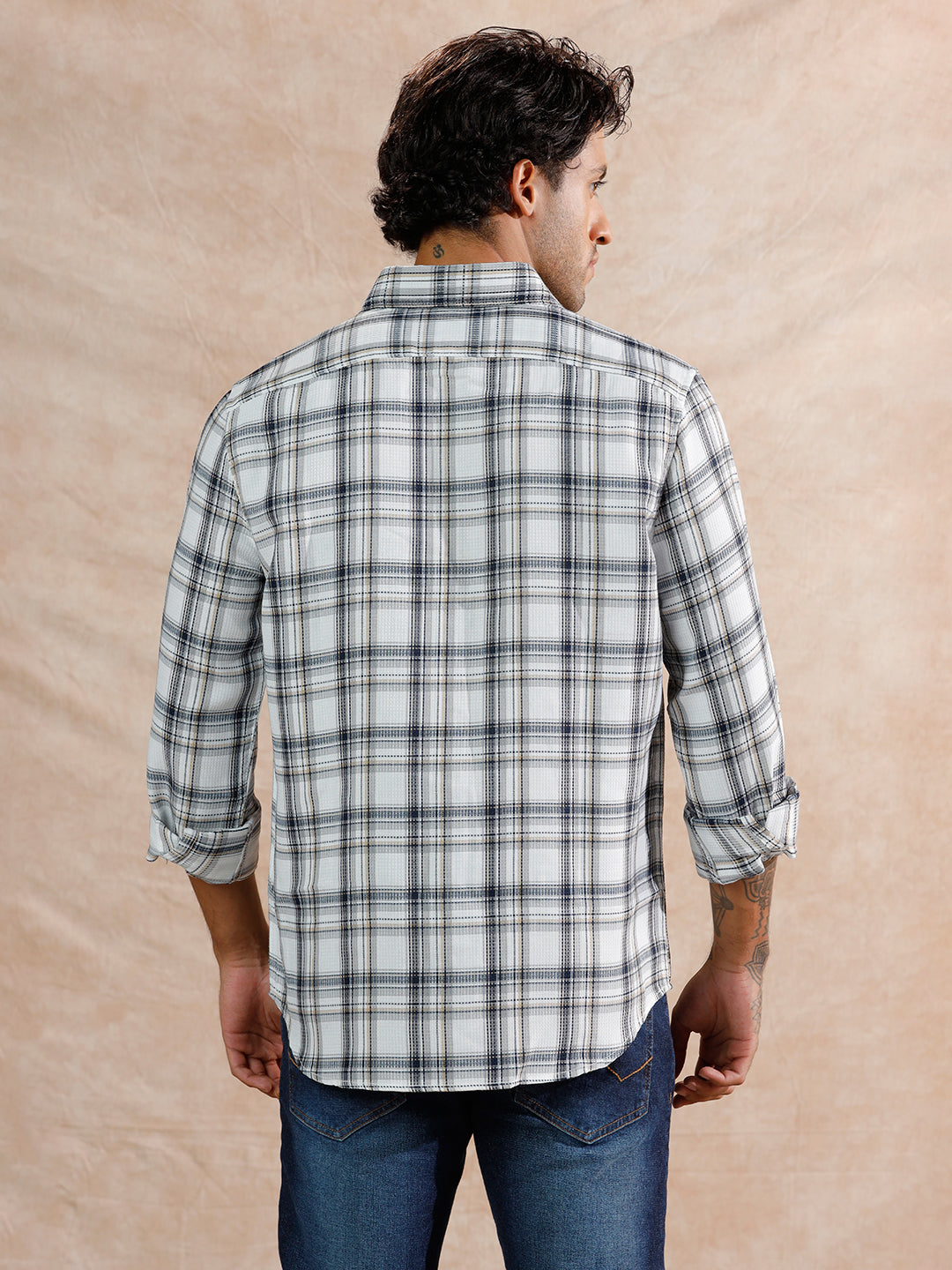 Dobby Textured Regular Fit Shirt | Black