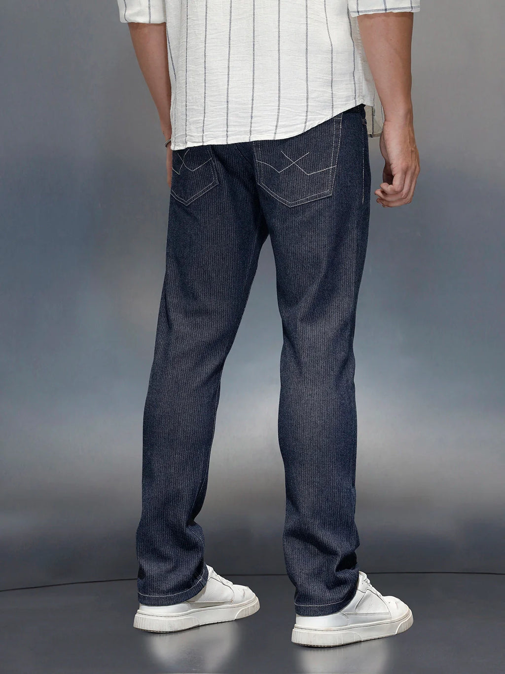 Men's Casual Straight Fit Jeans | Blue