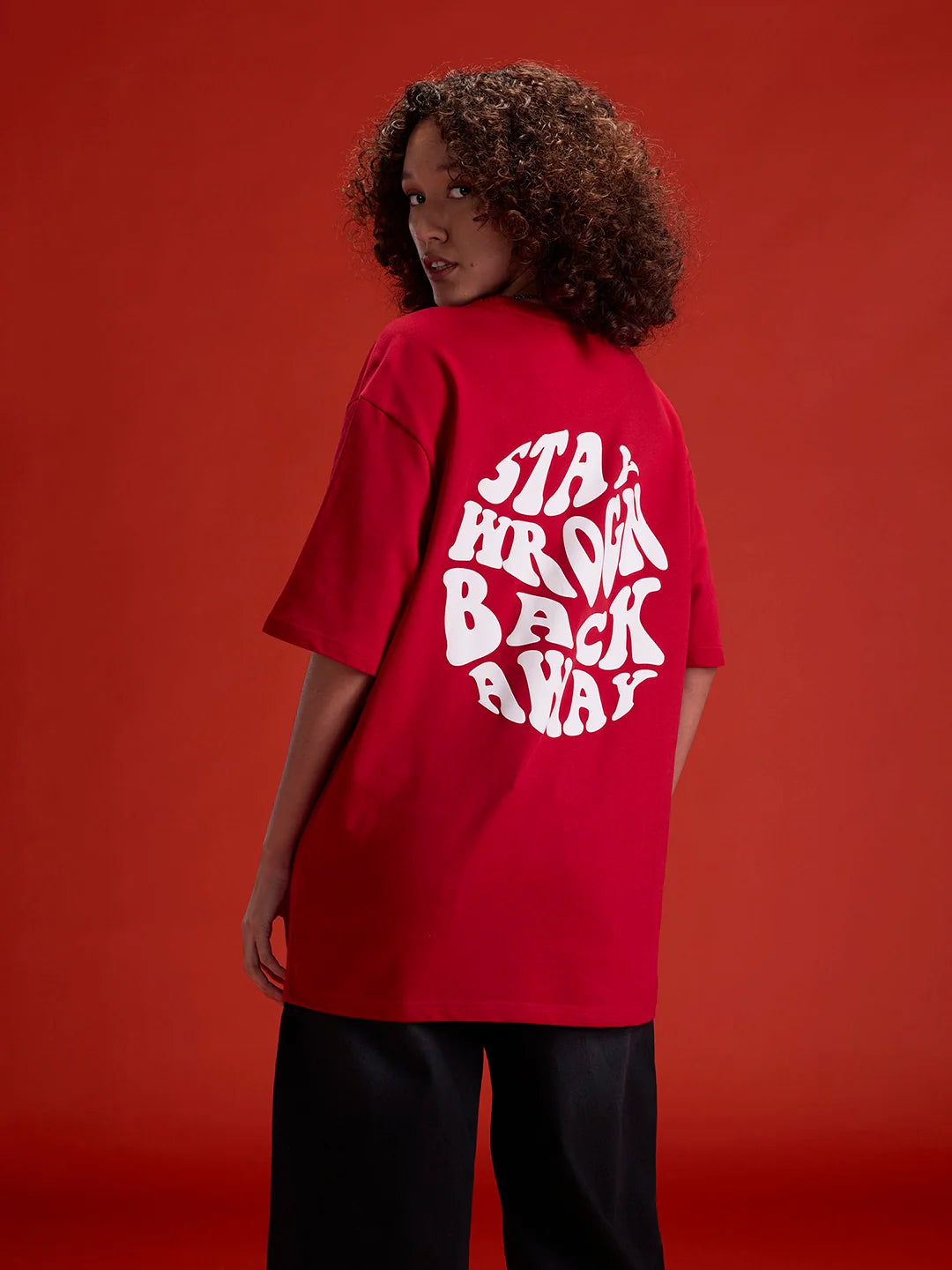 Men's Oversized Tee With Graphic  |  Red