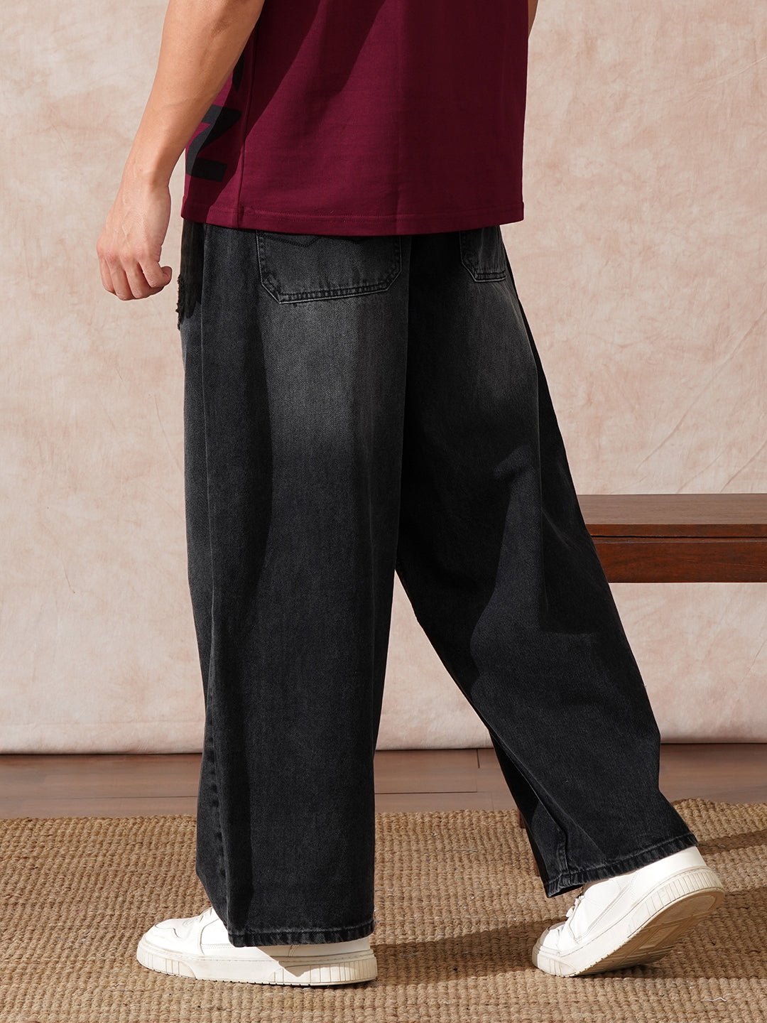 Casual Baggy Fit Jeans | Dark Grey