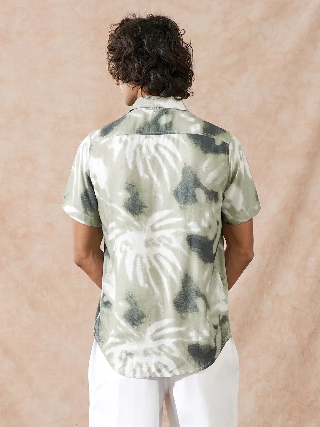 Fluid Viscose AOP Shirt | Green