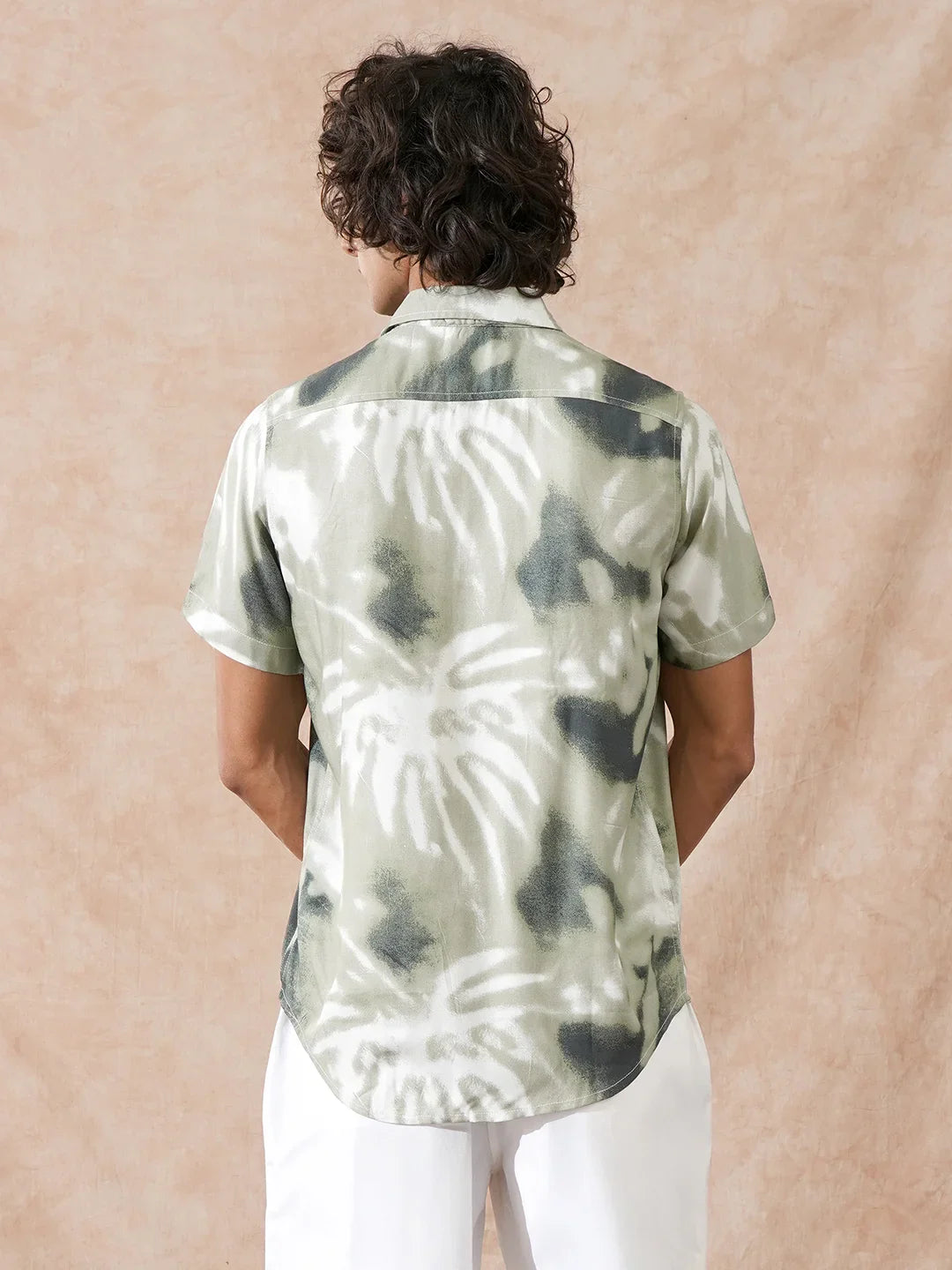 Fluid Viscose AOP Shirt | Green
