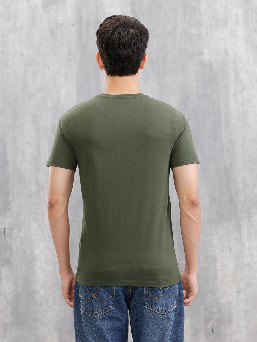 Solid Slim Fit T-Shirt | Olive