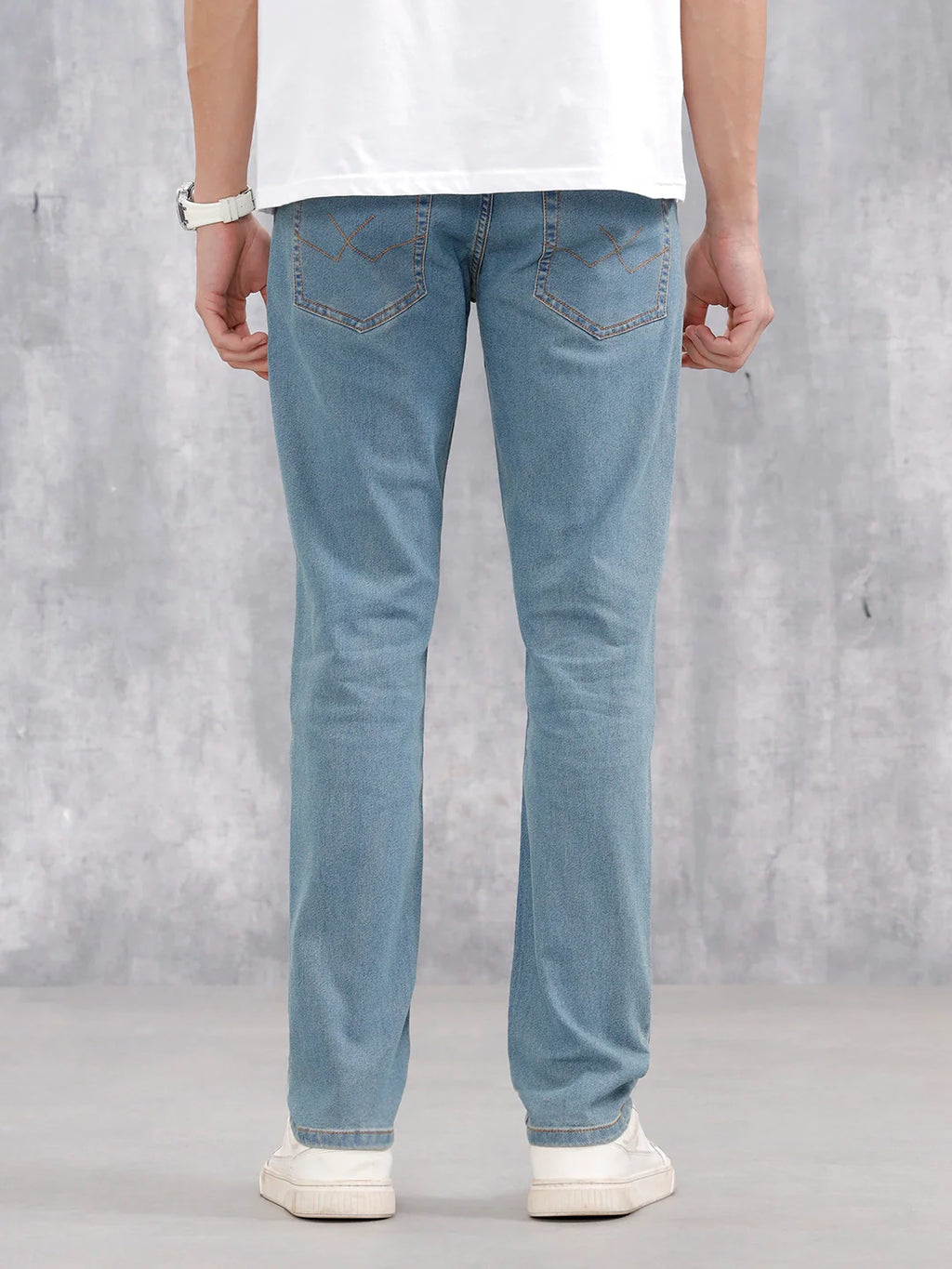 Men's Casual Slim Fit Jeans | Med Stone