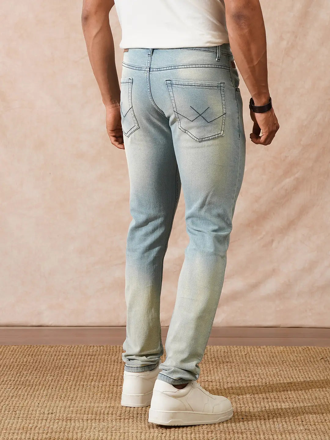 Heavy Fade Slim Tapered Jeans | Light Blue