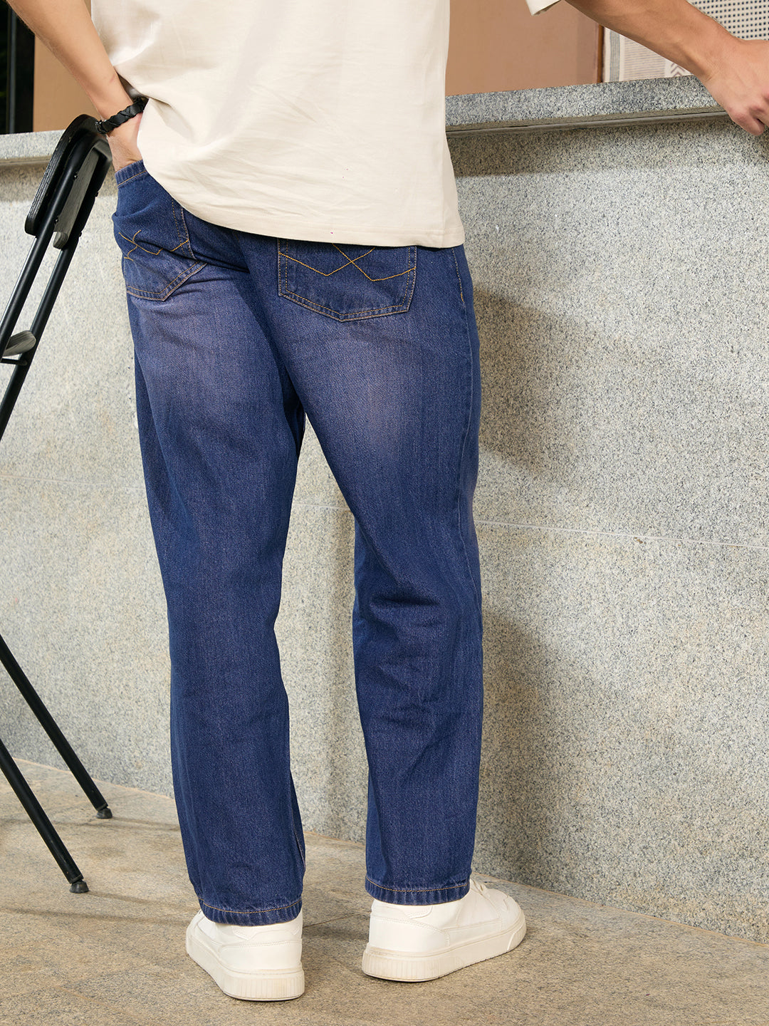 Heavy Fade Loose Fit Jeans | Blue