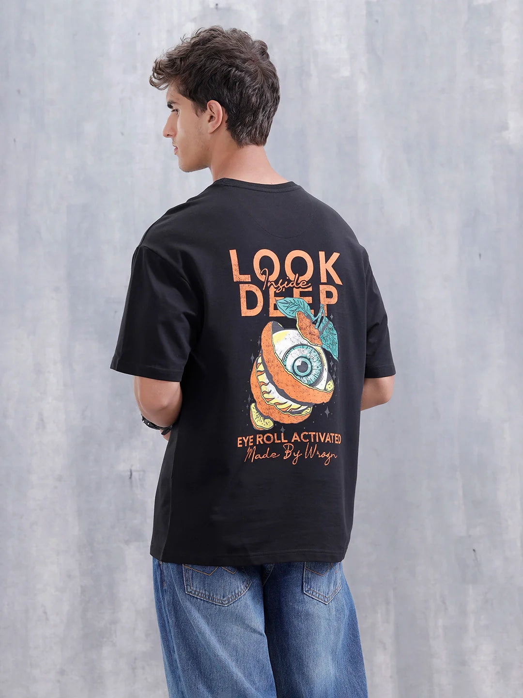 Bizarre Elements Inspired Oversized Back Print T-Shirt | Black