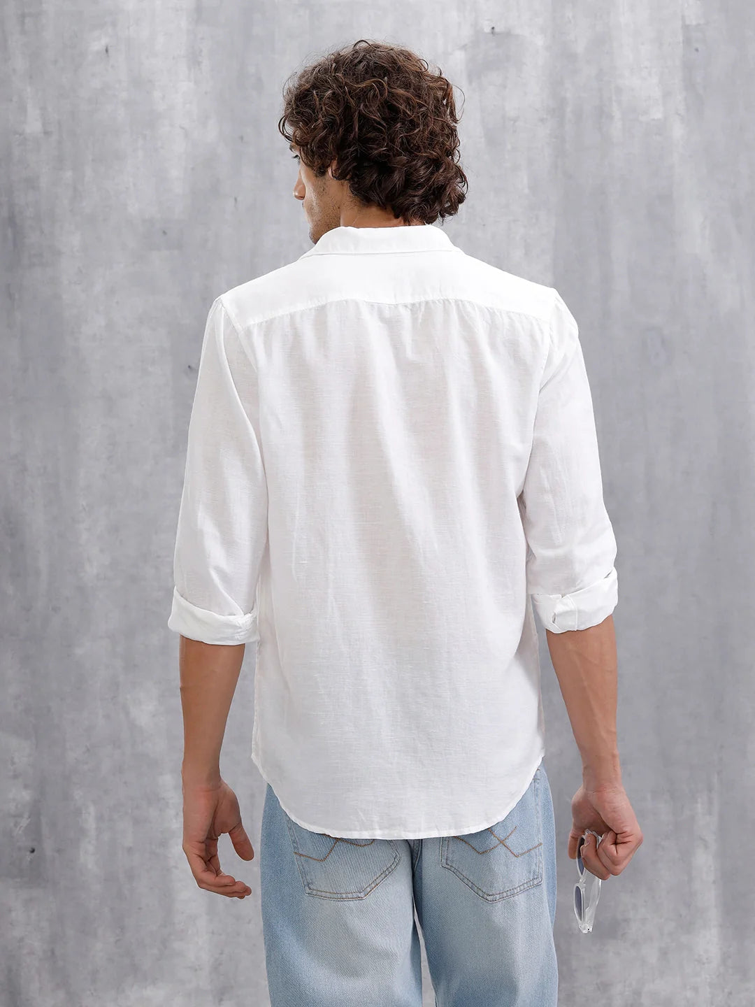 Classic Comfort Linen Shirt | White