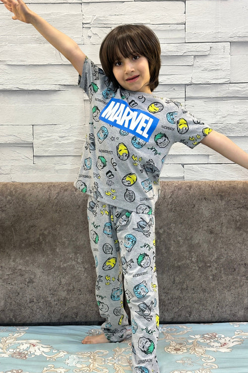 Avengers Classic Pattern Pajama Set