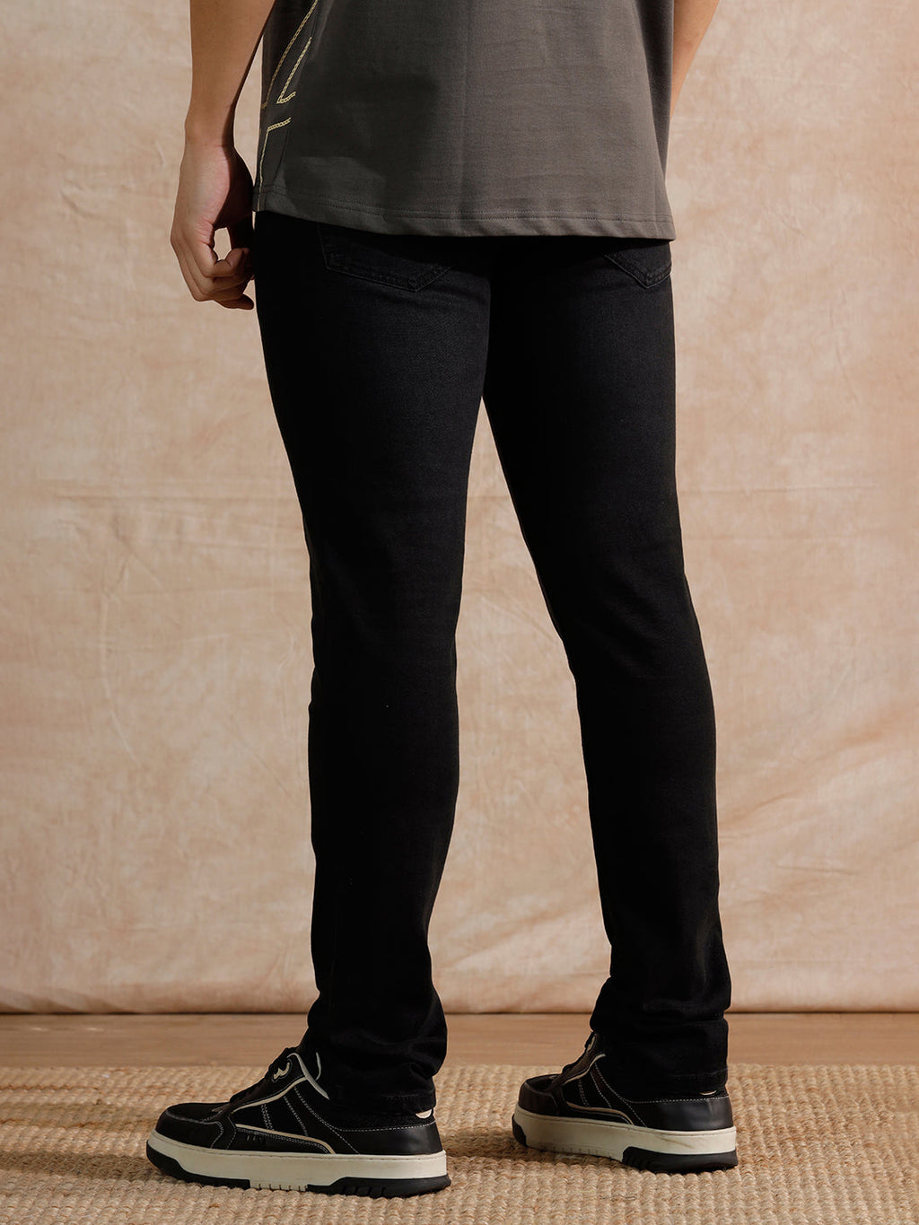 Casual Light Fade Slim Fit Jeans | Black